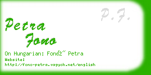 petra fono business card